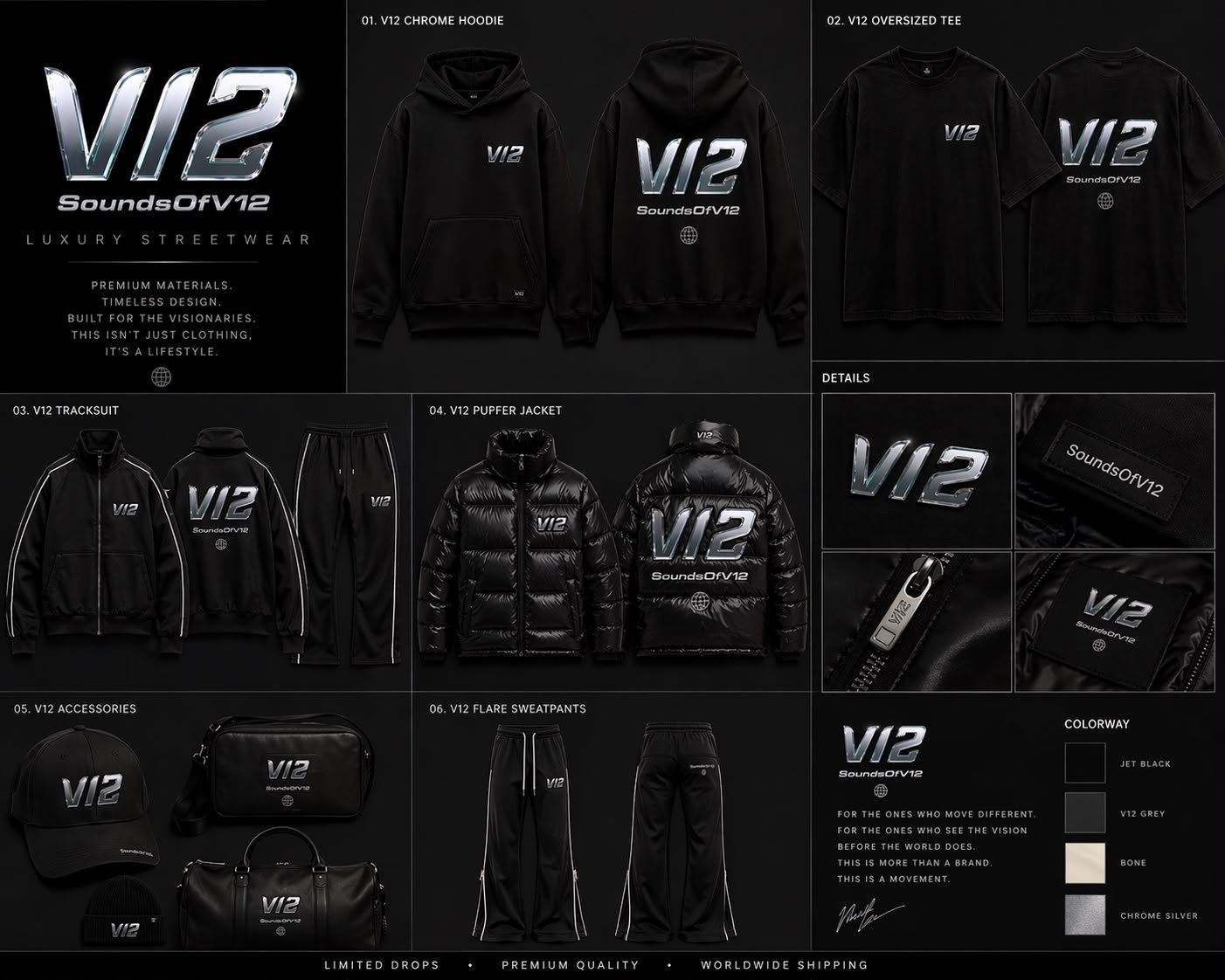 SoundsOfV12 Luxury Streetwear board